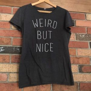 Grey Feminist + Weird But Nice T-Shirts (EUC)